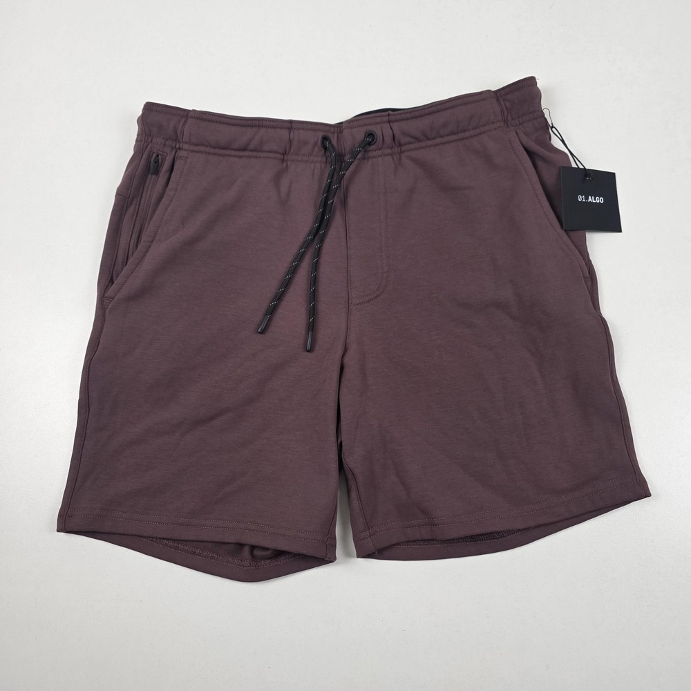 01.ALGO Shorts Mens Medium Purple UPF 40 Stretch Athletic Gym Running Workout